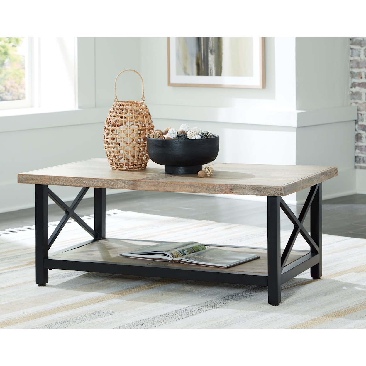 Signature Design by Ashley Furniture Bristenfort Rectangular Cocktail Table