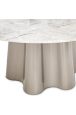 Michael Amini St. Charles Glam Round Dining Table with Pedestal Base