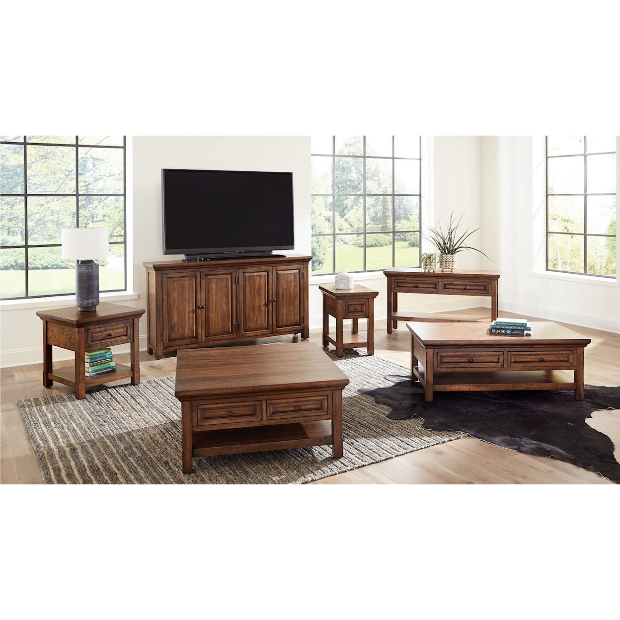 Virginia Furniture Market Solid Wood Durham Rectangular Coffee Table