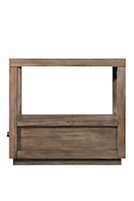 Riverside Furniture Denali Modern Rustic Side Table with Electric/USB Outlet