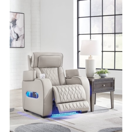 Power Recliner with Adj Headrest