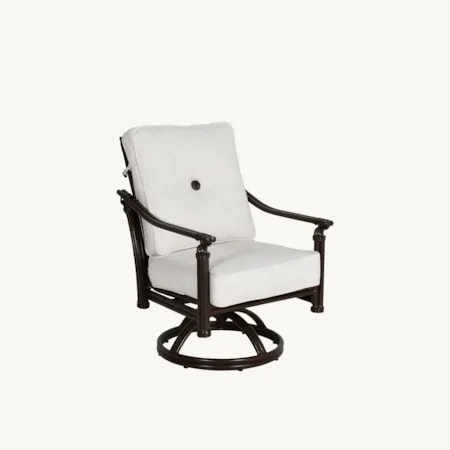 Cushioned Dining Swivel Rocker