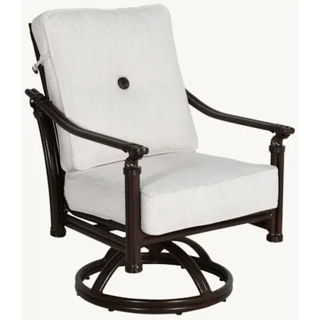 Cushioned Dining Swivel Rocker
