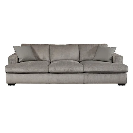 Transitional Sofa with Oversized Track Arms