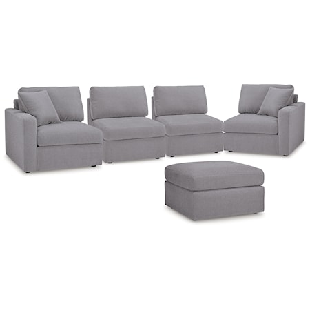 4-Piece Sectional And Ottoman