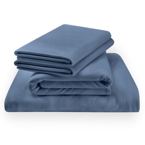 Queen Tempur Rayon From Bamboo Sheet Set Vintage Indigo Linens