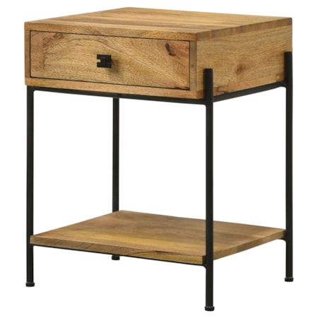 Declan 1-drawer Wood Accent Side Table