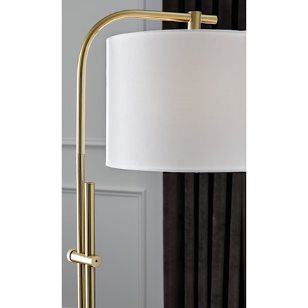 Baronvale Brass Finish Metal Floor Lamp