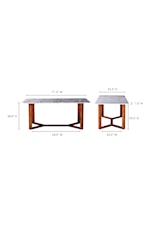 Moe's Home Collection Jinxx Contemporary Counter Table with Marble Top