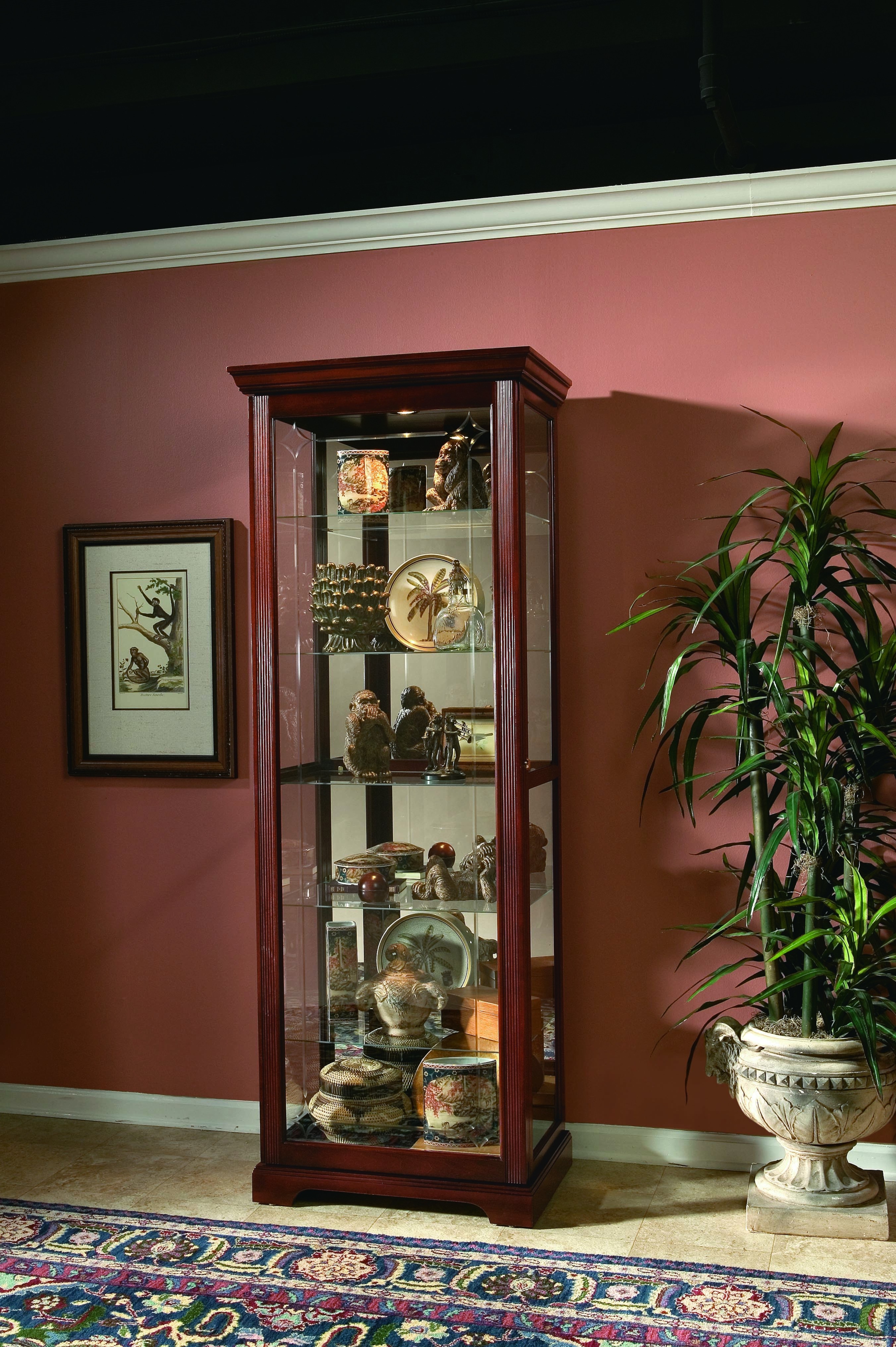 Curio Cabinet with Mirror Back