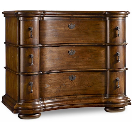 Traditional 3-Drawer Bachelor's Chest with Felt-Lined Top Drawer