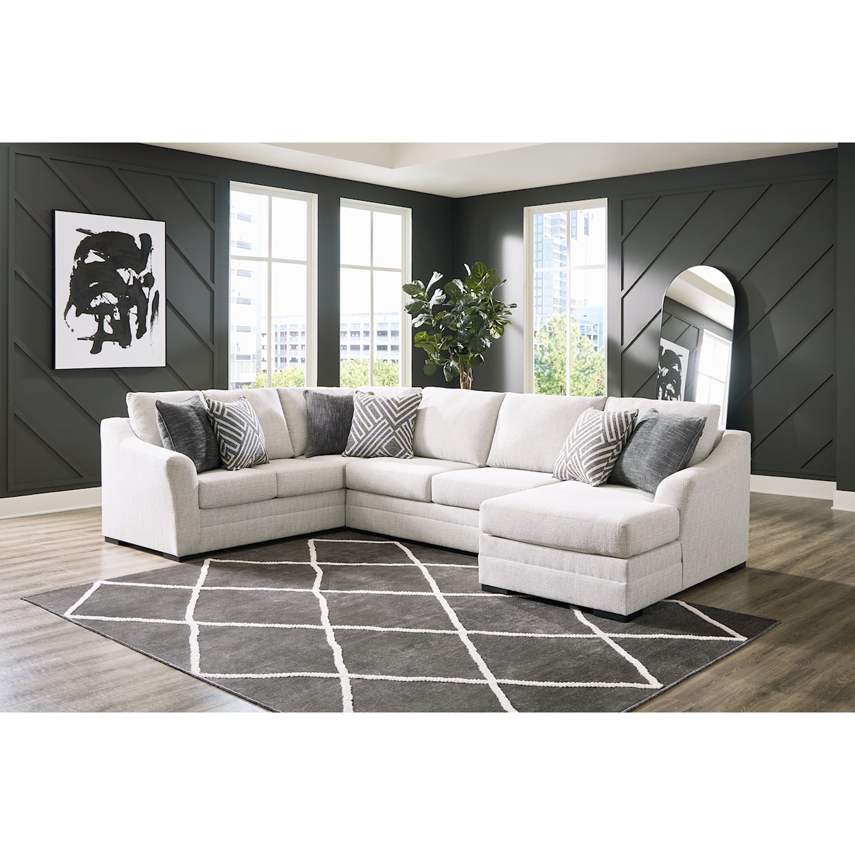 Benchcraft by Ashley Koralynn 3-Piece Sectional With Chaise