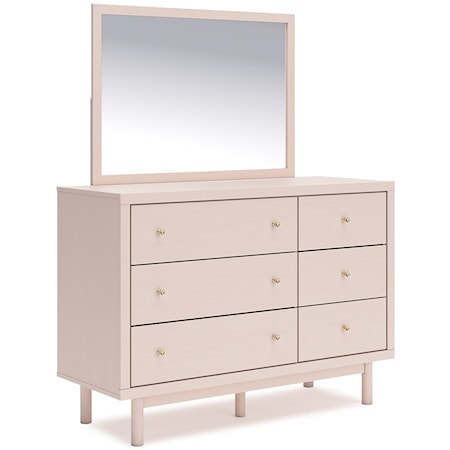 Asymmetrical Dresser And Mirror
