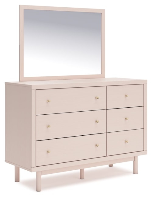 Asymmetrical Dresser And Mirror