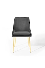 Modway Viscount Viscount Modern Accent Performance Velvet Dining Chair - Black