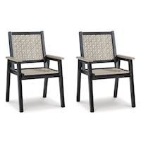 Contemporary Outdoor Dining Chair (Set of 2)