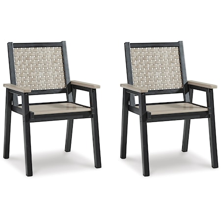 Contemporary Outdoor Dining Chair (Set of 2)