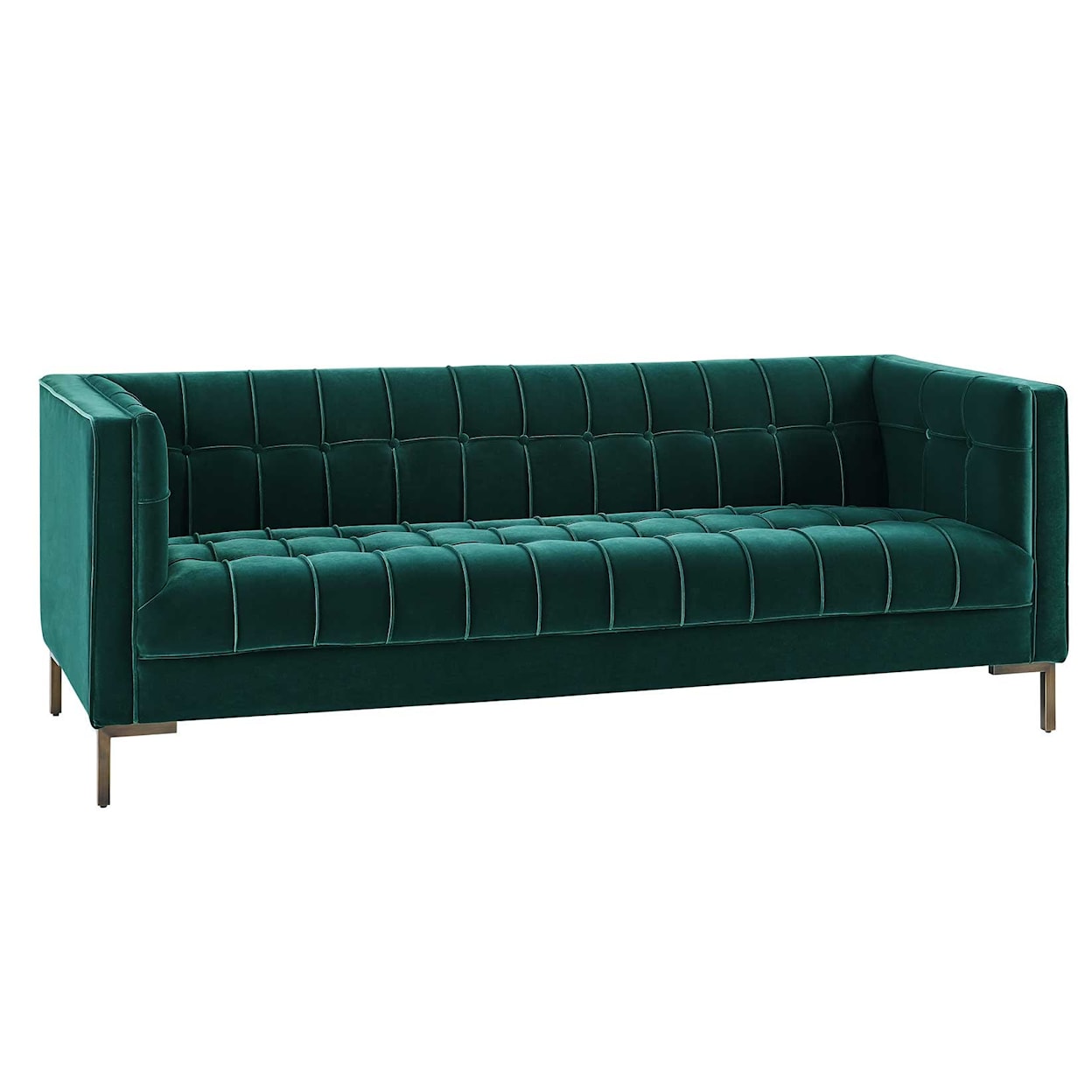 Prime Isaac Green Velvet Sofa