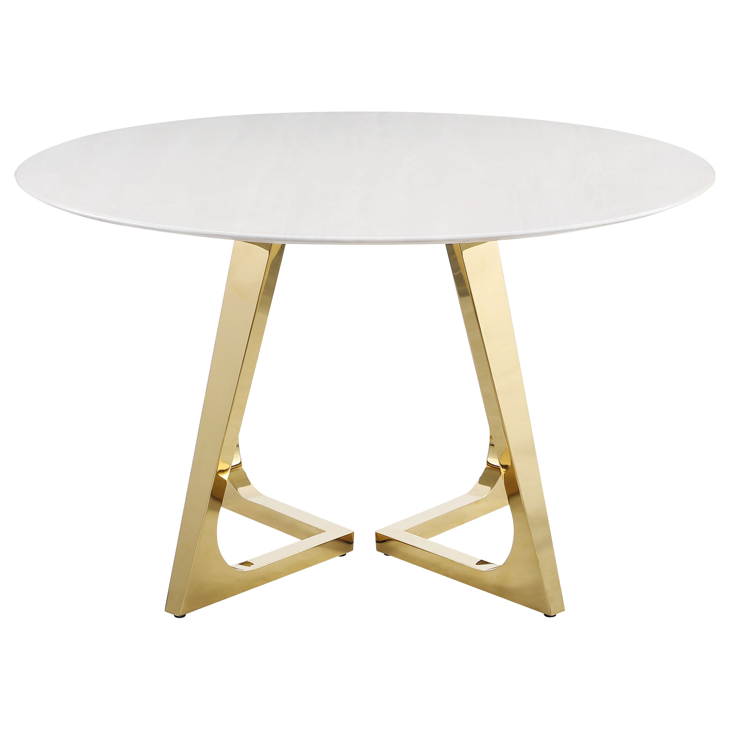 51-inch Marble Stainless Steel Dining Table