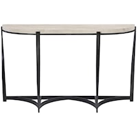 Contemporary Console Table with Laminated Stone Top
