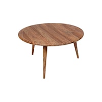 Transitional Round Coffee Table