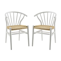 Spindle Wood Dining Side Chair Set of 2