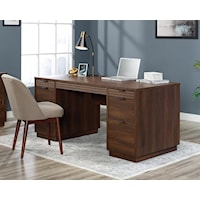 Contemporary Englewood 6-Drawer Executive Desk with Drop-Front Drawer