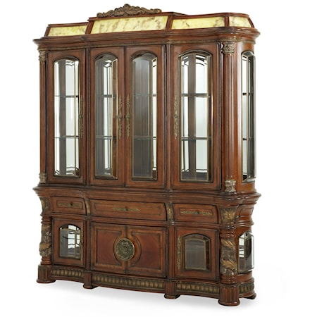 Traditional China Buffet with Lighted Top
