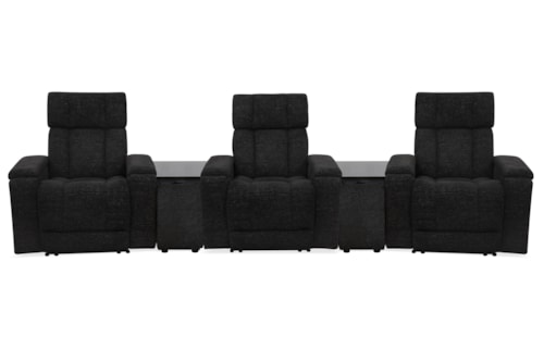 Casual Zero Gravity Power 3-Seat Home Theater Seating With Wedge And Immersive Audio
