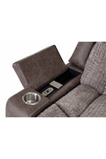 Franklin 652 Bonanza Casual Power Reclining Sofa with Drop Down Table, USB & Wireless Charing, Storage Arms, Massage, Cupholders and Drawer