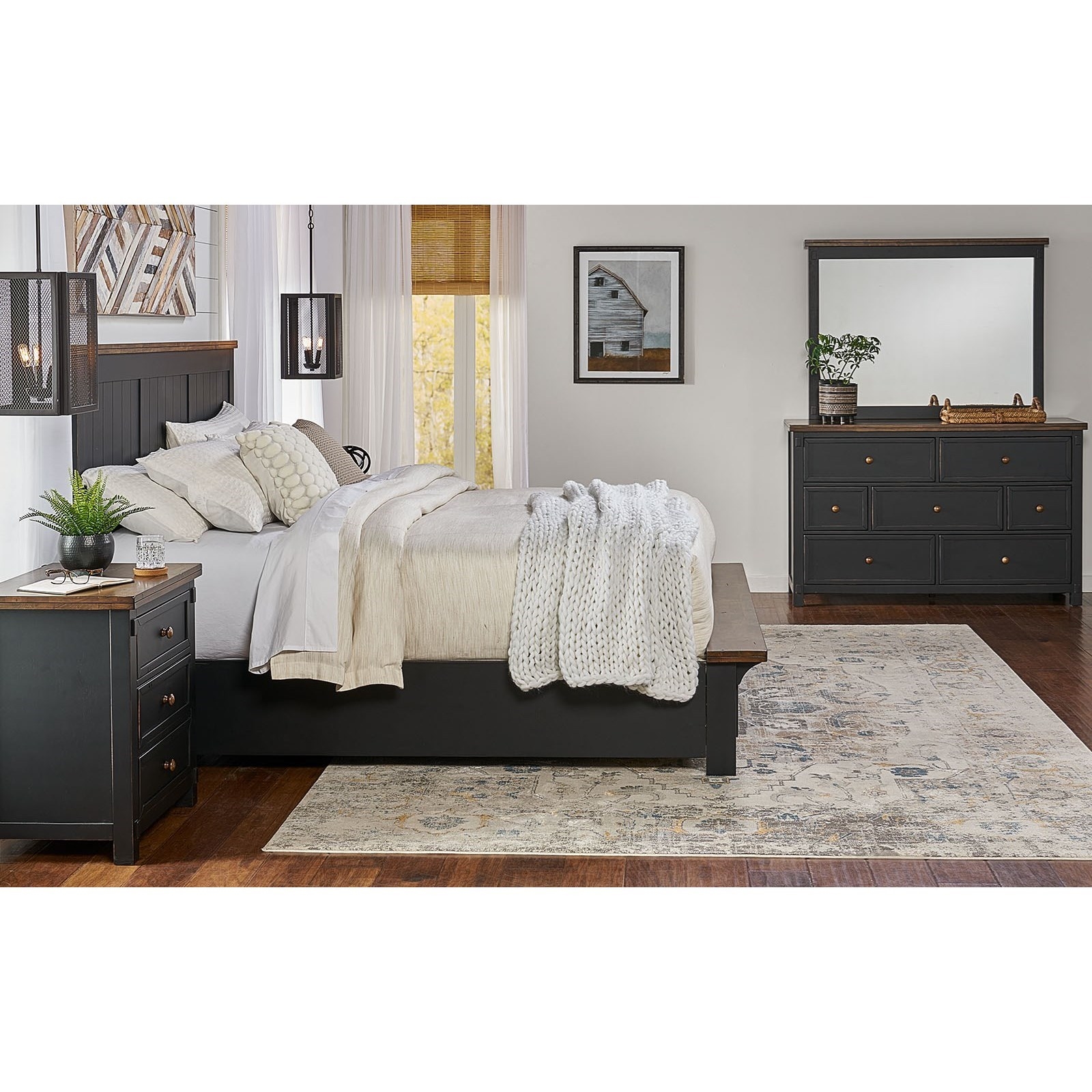 A-America Stormy Ridge Two-Tone Queen Storage Bed