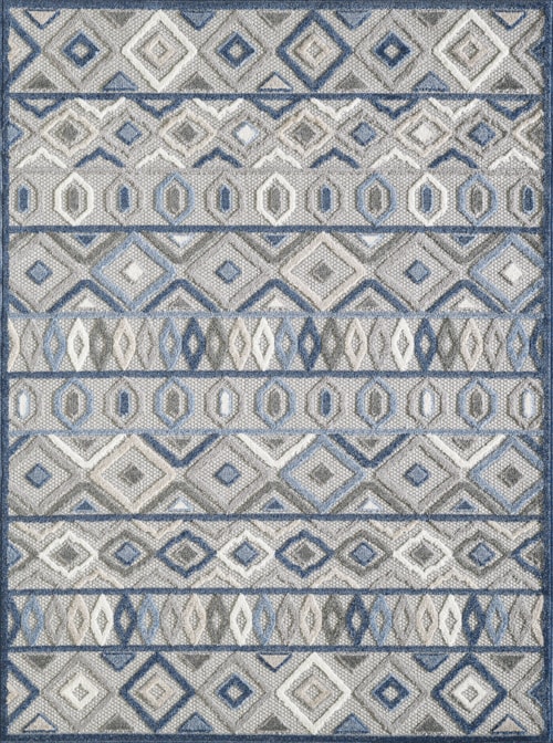 7'10' Grey Round Rug