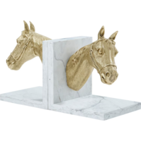Traditional Brass Horsehead Bookends