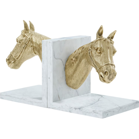 Brass Horsehead Bookends