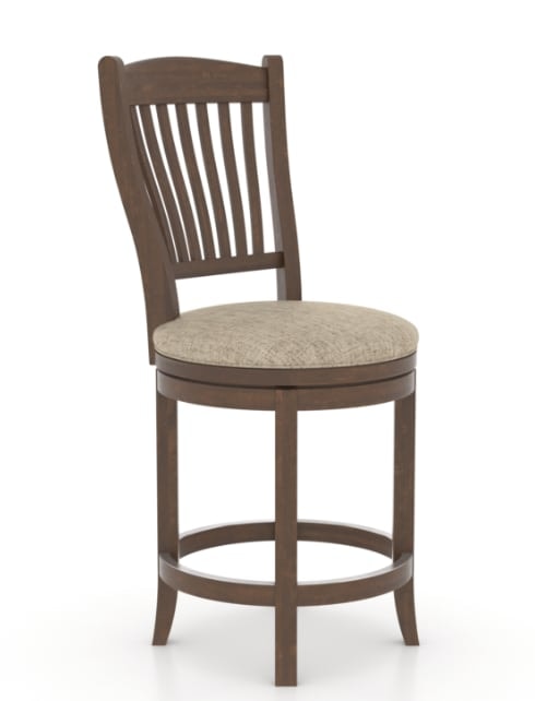 Traditional Customizable Upholstered Swivel Stool