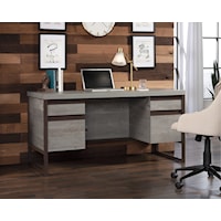 Contemporary 4-Drawer Desk with File Drawers