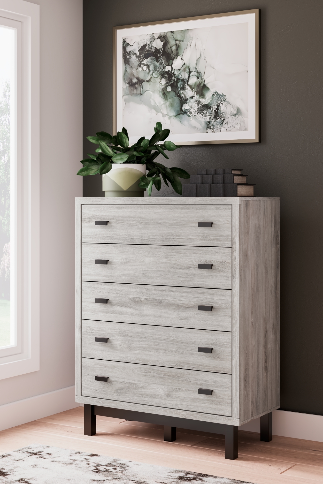 5-Drawer Wide Bedroom Chest