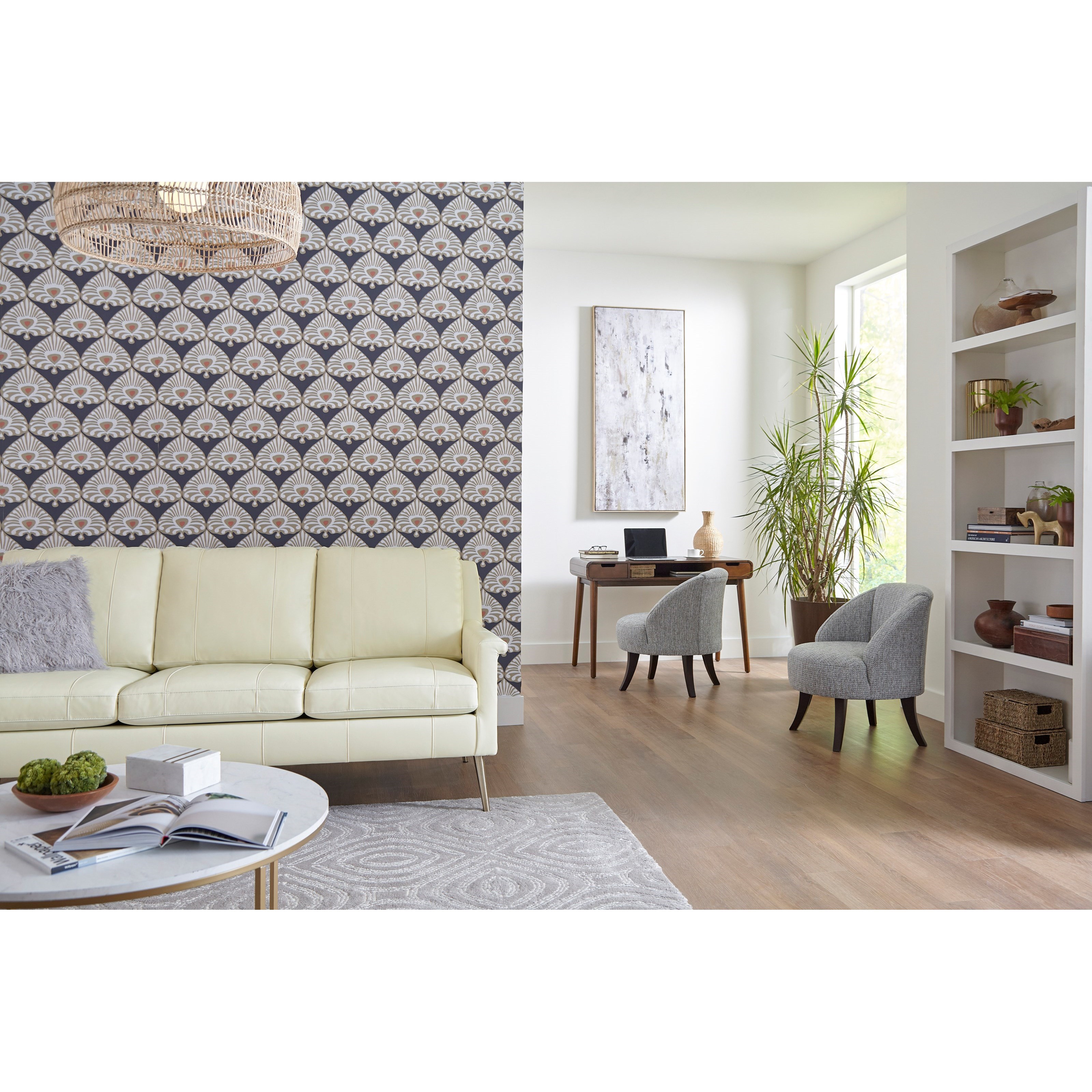 Best Home Furnishings Dacey S11BGLU 75507L BG Mid CenturyModern Sofa