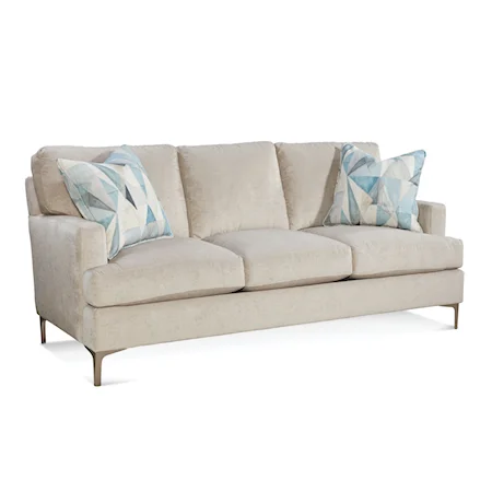 Contemporary 3-Seat Sofa with Metal Legs