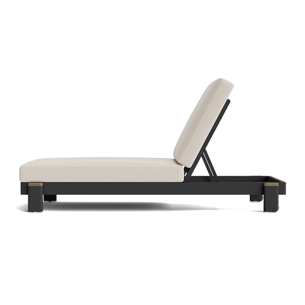 Cushioned Adj. Chaise Lounge w/Wheels
