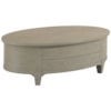 American Drew Milan 2-Drawer Oval Lift Top Coffee Table