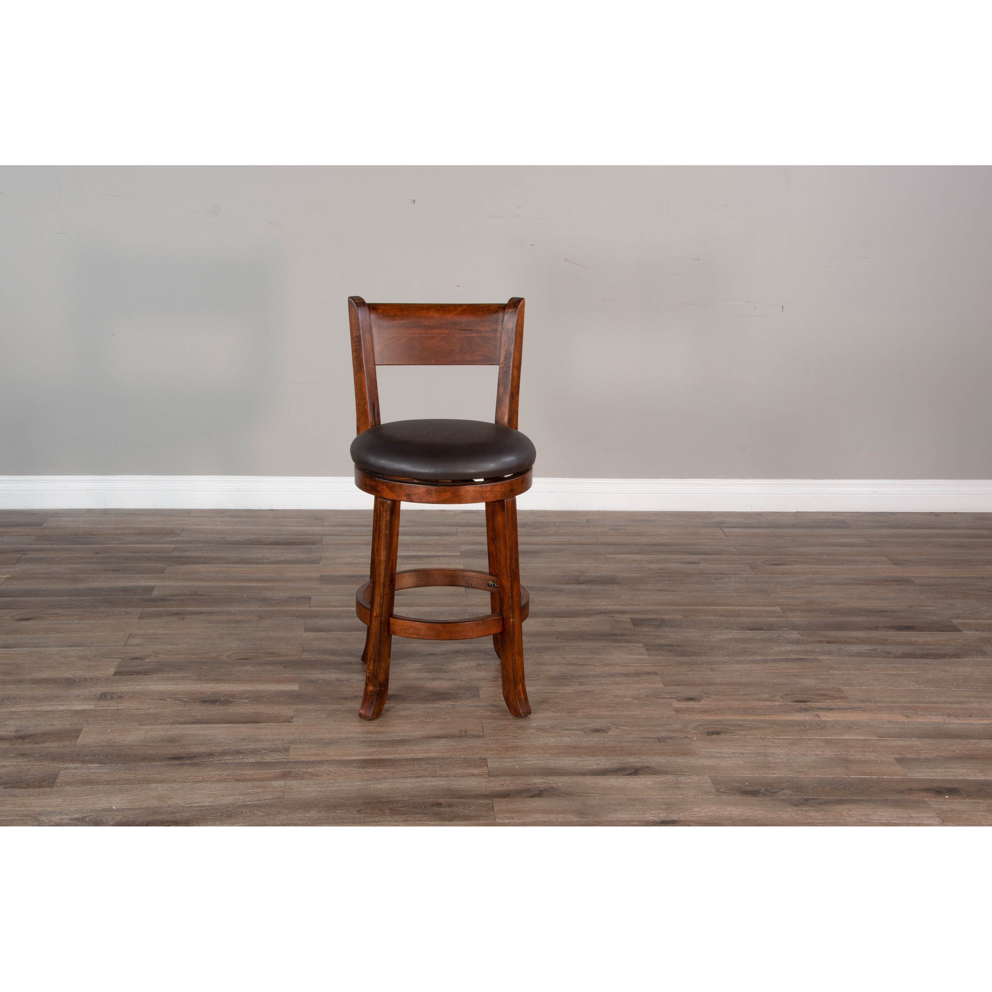 24"H Swivel Barstool, Cushion Seat &amp; Back