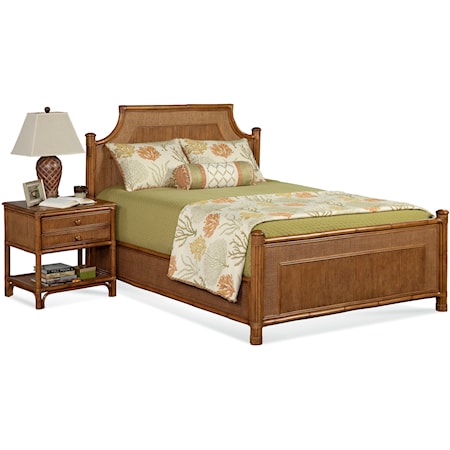 Tropical King Arched Panel Bed