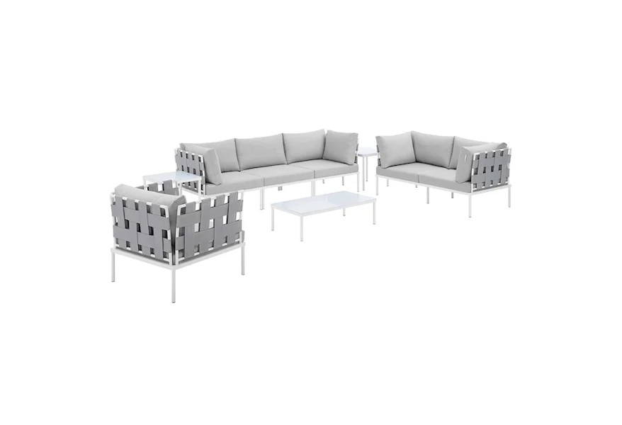 Harmony Outdoor 8-Piece Aluminum Seating Set by Modway at Value City Furniture