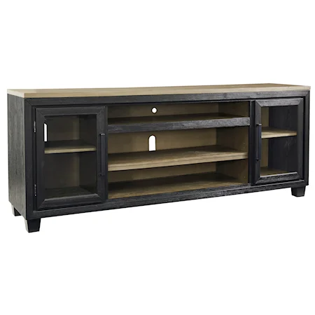 Contemporary Two-Tone 83" TV Stand