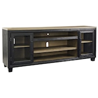 Contemporary Two-Tone 83" TV Stand