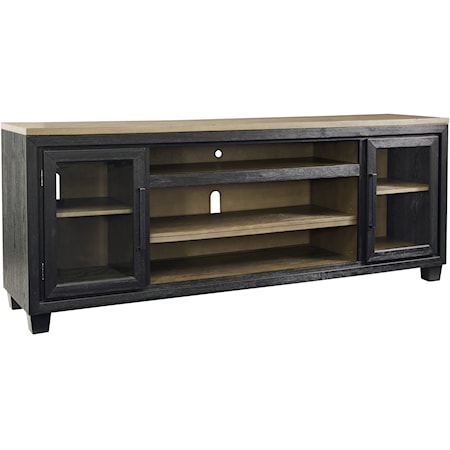 Contemporary Two-Tone 83" TV Stand