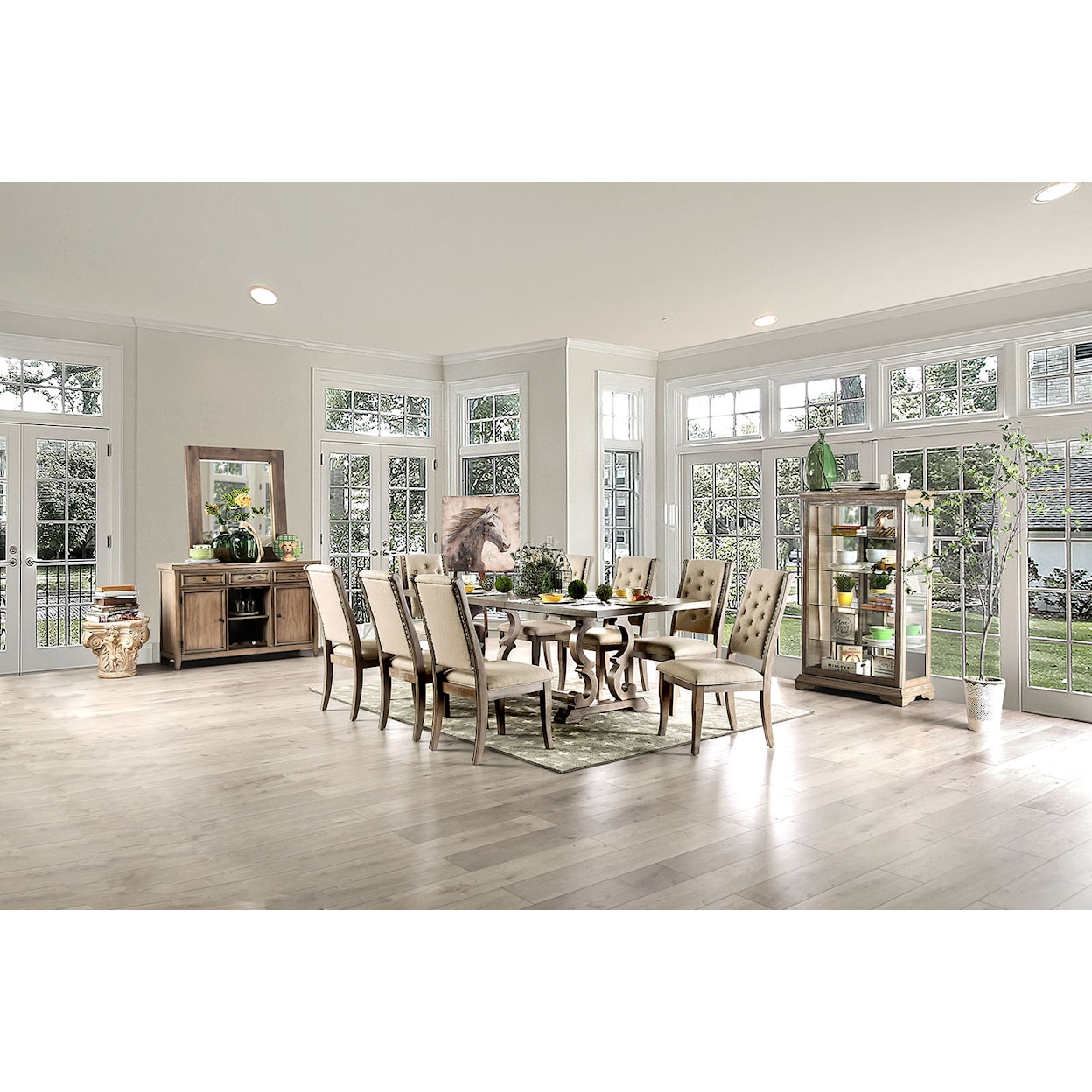 Furniture of America Patience 7 Pc. Dining Table Set