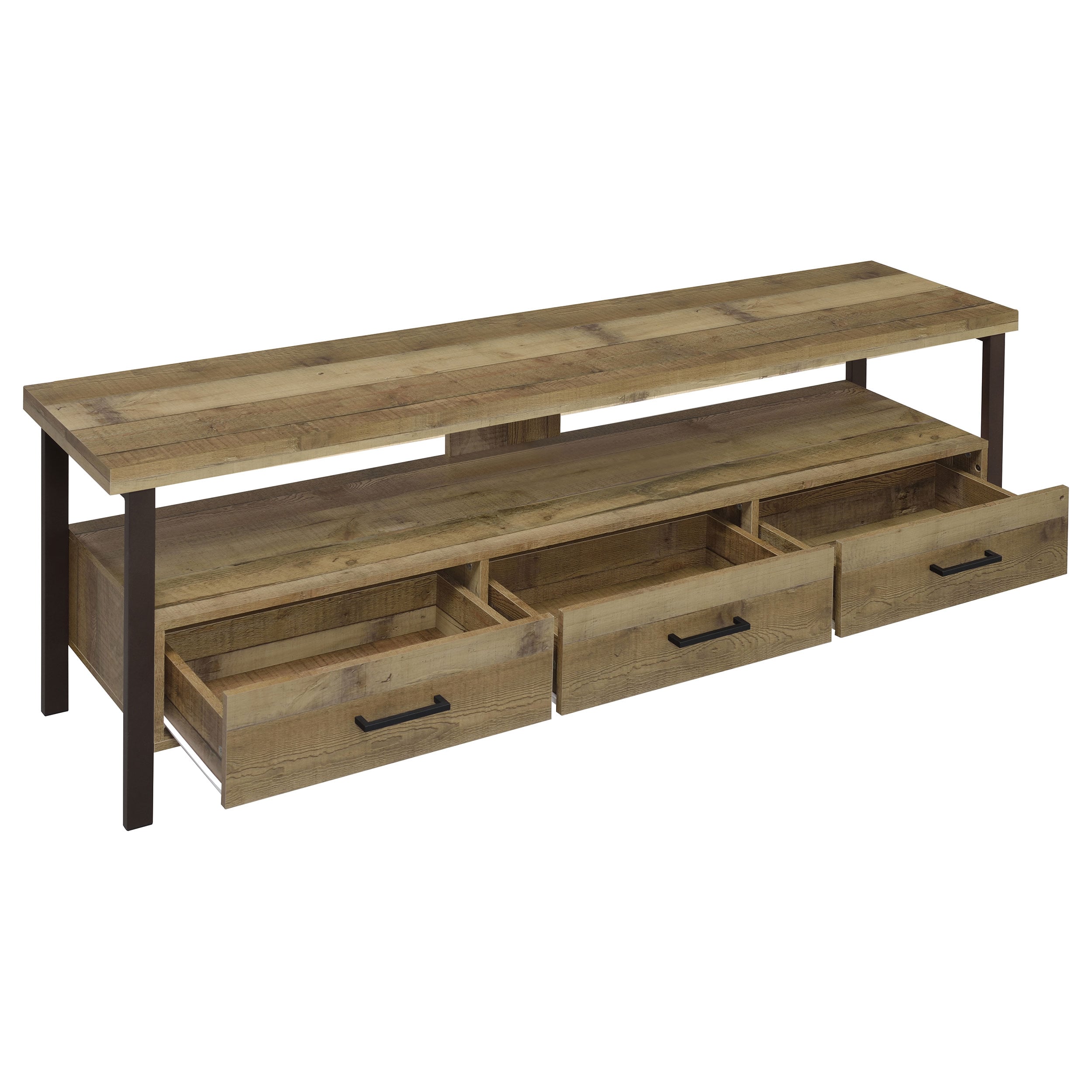 Ruston 71&amp;quot; 3-drawer TV Console Pine