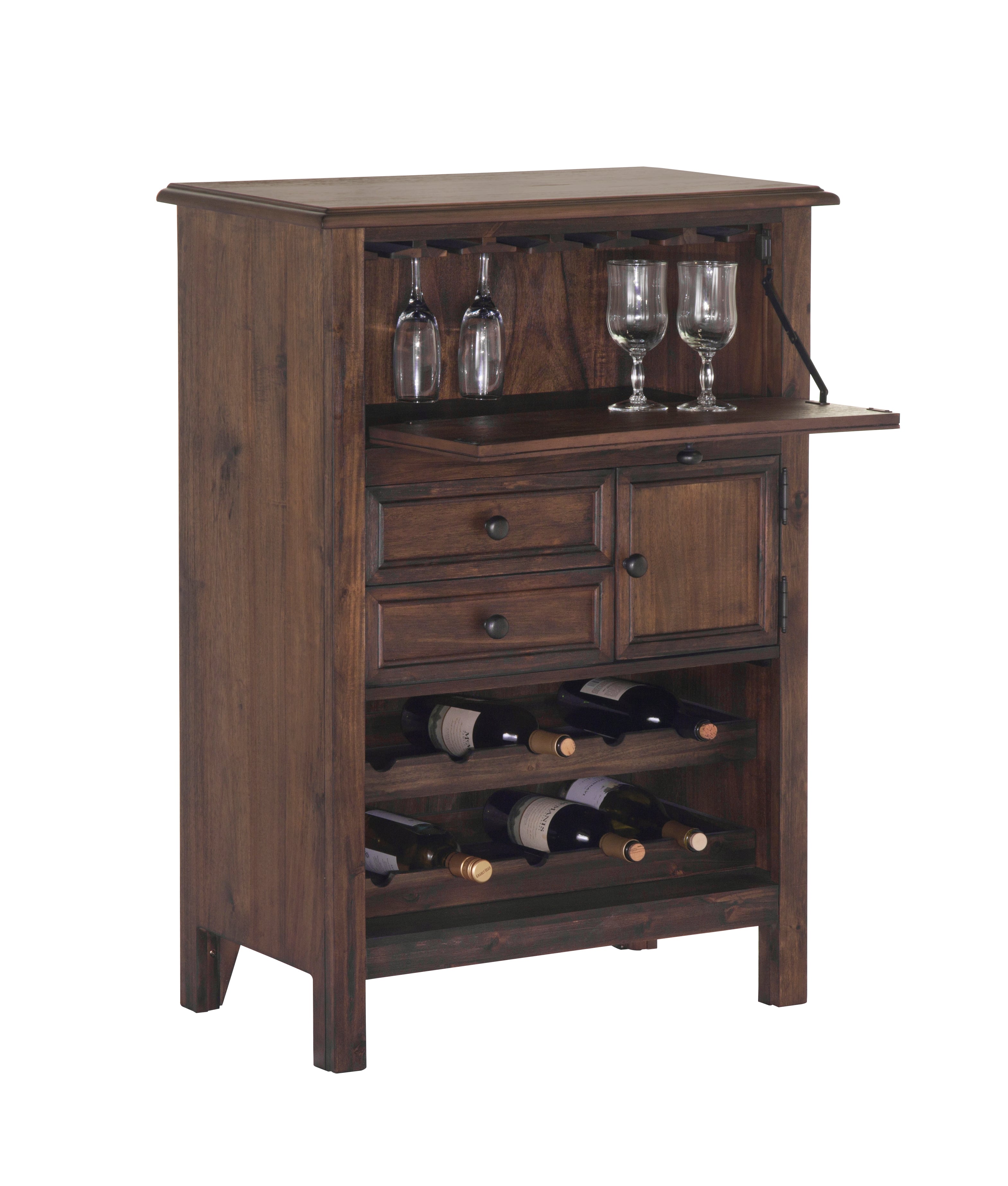 Bernards Wine Cabinet 2-Drawer Wine Cabinet